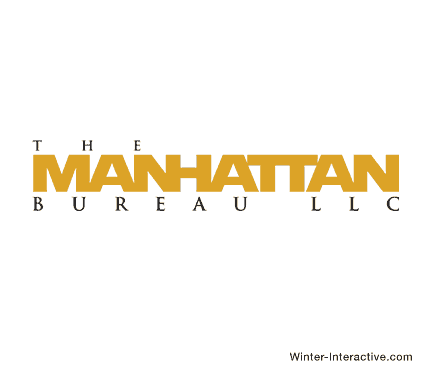 Manhattan Bureau, logo design Winter Interactive Inc