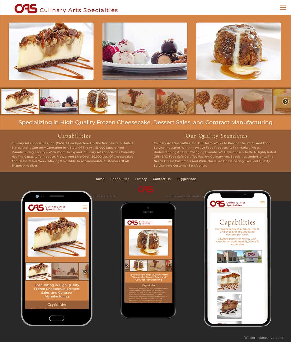Culinary Arts Specialties, Food, design and development Winter Interactive Inc